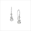Linked By Love Sterling Silver Diamond Dangle Earrings