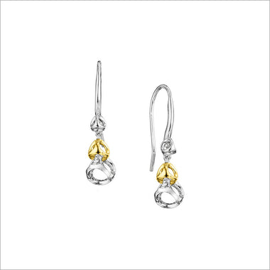 Linked By Love Sterling Silver & 18k Gold Dangle Earrings