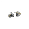 Ricamo Sterling Silver & 18k Yellow Gold Plated Stud Earrings