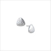 Ricamo Sterling Silver Stud Earrings with Diamonds