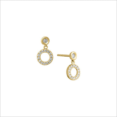 Eterno 18K Yellow Gold & Diamond Earrings