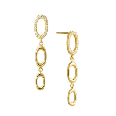 Allegra 18K Yellow Gold Earrings with Diamonds