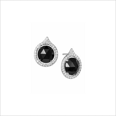 Giulietta 18k White Gold & Black Onyx Earrings with Diamonds
