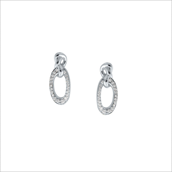 Nodo 18K White Gold & Diamond Earrings | Nodo | Di MODOLO