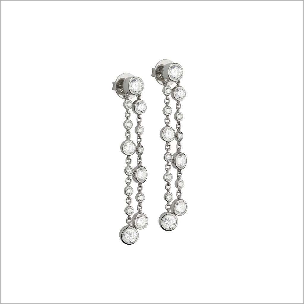 Couture 18K White Gold & Diamond Earrings