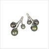 Couture 18K White Gold & Tahitian Pearl Earrings with Diamonds