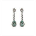 Couture 18K Gold Earrings with Morganite & Green Beryl with Diamonds
