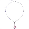 Couture 18K Gold Necklace with Morganite & Pink Sapphire