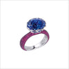 Couture 18K Gold & Tanzanite Ring with Rubellite