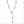 Icona Rock Crystal Lariat in Sterling Silver plated with 18k Rose Gold