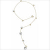 Triadra 18K Yellow Gold & Pearl Lariat Necklace with Diamonds
