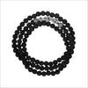 Men's Centauro Black Lava Triple Wrap 6mm Bead Bracelet
