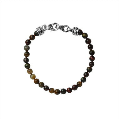 Men's Centauro Bronzite Bead Bracelet with Sterling Silver Clasp