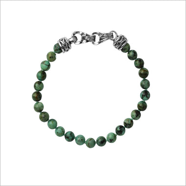 Men's Centauro Turquoise Bead Bracelet with Sterling Silver Clasp