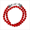 Men's Centauro Bamboo Coral Double Wrap 6mm Bead Bracelet