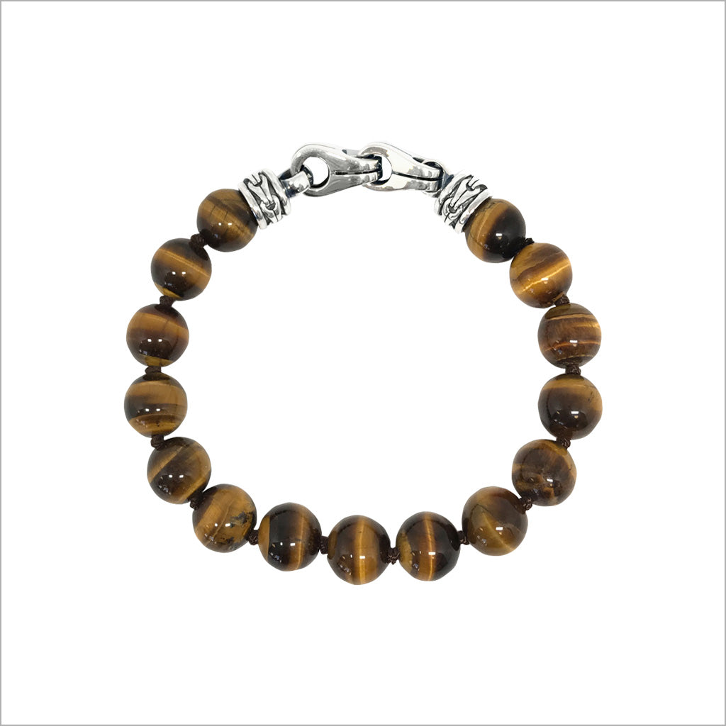 Men's Centauro Tigers Eye 8mm Bead Bracelet