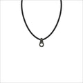 Men's Centauro Black Leather and Diamond Pendant