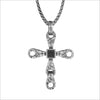 Men's Centauro Sterling Silver & Black Diamond Cross Pendant