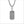 Men's Centauro Large Double-Sided Pendant in Sterling Silver with Black Enamel