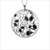 Medallion Black Onyx Large Pendant in Sterling Silver