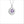 Medallion Amethyst & Diamond Small Pendant in Sterling Silver