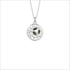 Medallion Smoky Quartz & Diamond Small Pendant in Sterling Silver