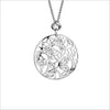 Medallion Rock Crystal Medium Pendant in Sterling Silver