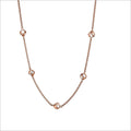 Icona Rock Crystal 42" Necklace in Sterling Silver Plated with Rose Gold