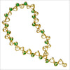Icona Gold Plated Necklace with Green Quartz in Sterling Silver
