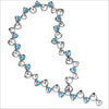 Icona Blue Quartz Necklace in sterling silver plated with rhodium