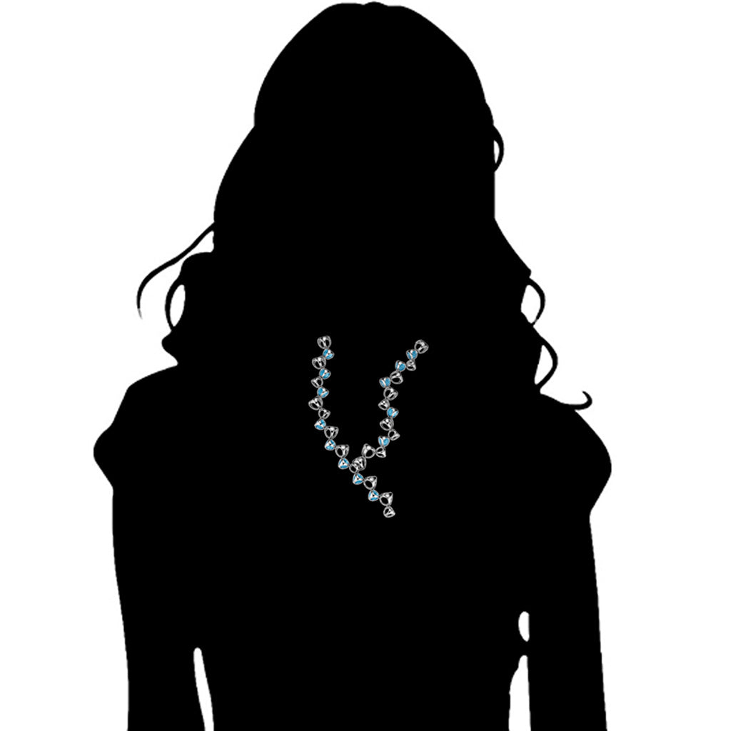 Icona Blue Quartz Necklace in Sterling Silver