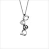 Icona Silver & Black Rhodium 4-Cage Necklace