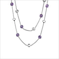 Icona Amethyst 42" Necklace in Sterling Silver