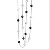 Icona Black Onyx 42" Necklace in Sterling Silver