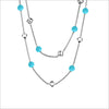 Icona Turquoise 42" Necklace in Sterling Silver