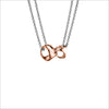 Linked By Love 2-Toned Necklace in Sterling Silver plated with Rose Gold