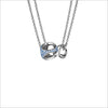 Linked By Love Heart Sterling Silver Necklace with Blue Sapphire