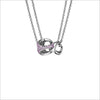 Linked By Love Heart Sterling Silver Necklace with Pink Sapphire