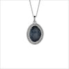 Motif Hematite & Diamond Necklace in Sterling Silver