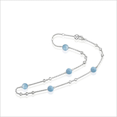 Icona Sterling Silver & Aquamarine 18