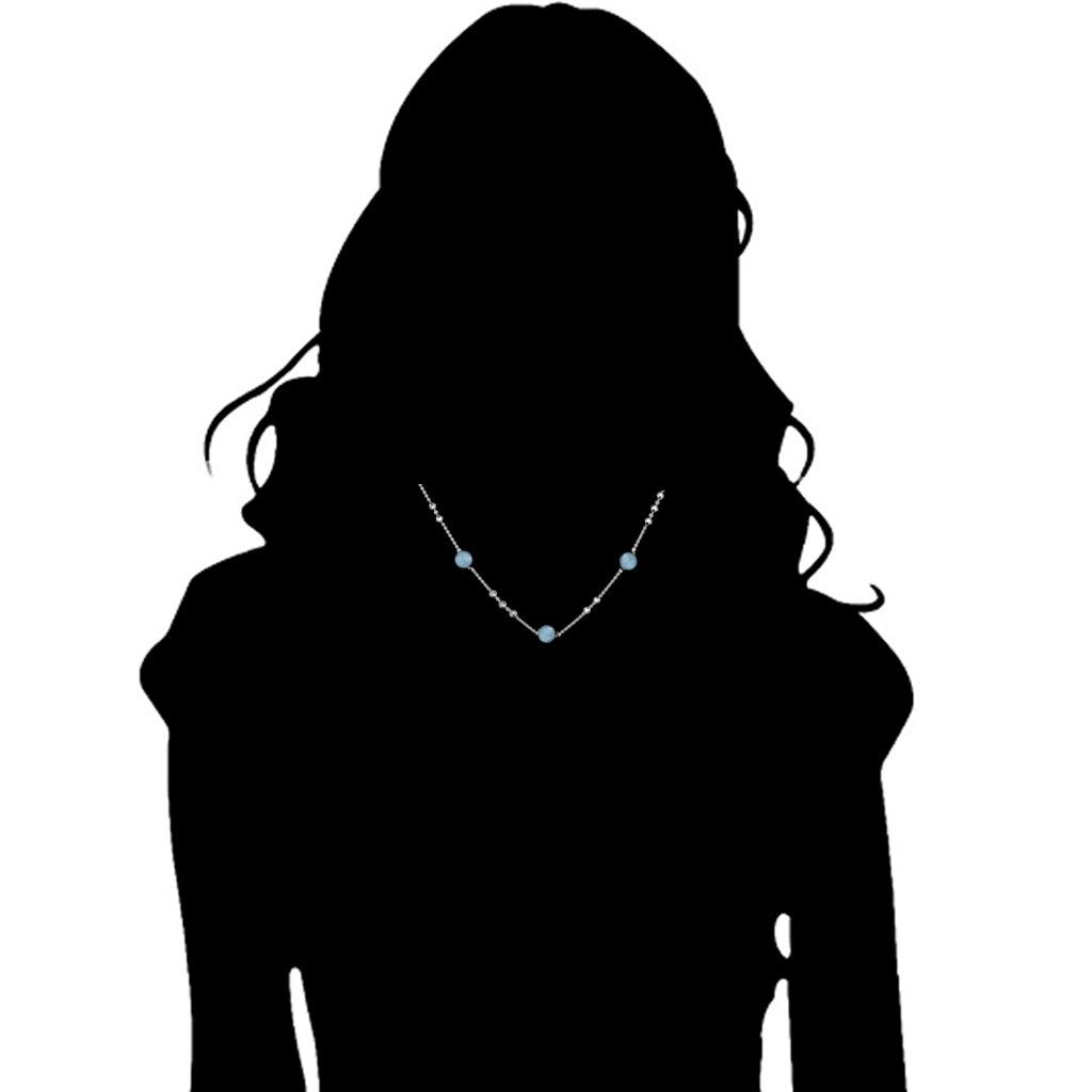 Icona Sterling Silver & Aquamarine 18" Necklace