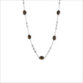 Icona Smoky Quartz 18" Necklace in Sterling Silver