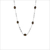 Icona Smoky Quartz 18" Necklace in Sterling Silver