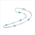 Icona Turquoise 18" Necklace in Sterling Silver