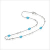 Icona Turquoise 18" Necklace in Sterling Silver