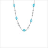 Icona Turquoise 32" Necklace in Sterling Silver