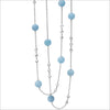 Icona Aquamarine 42" Necklace in Sterling Silver