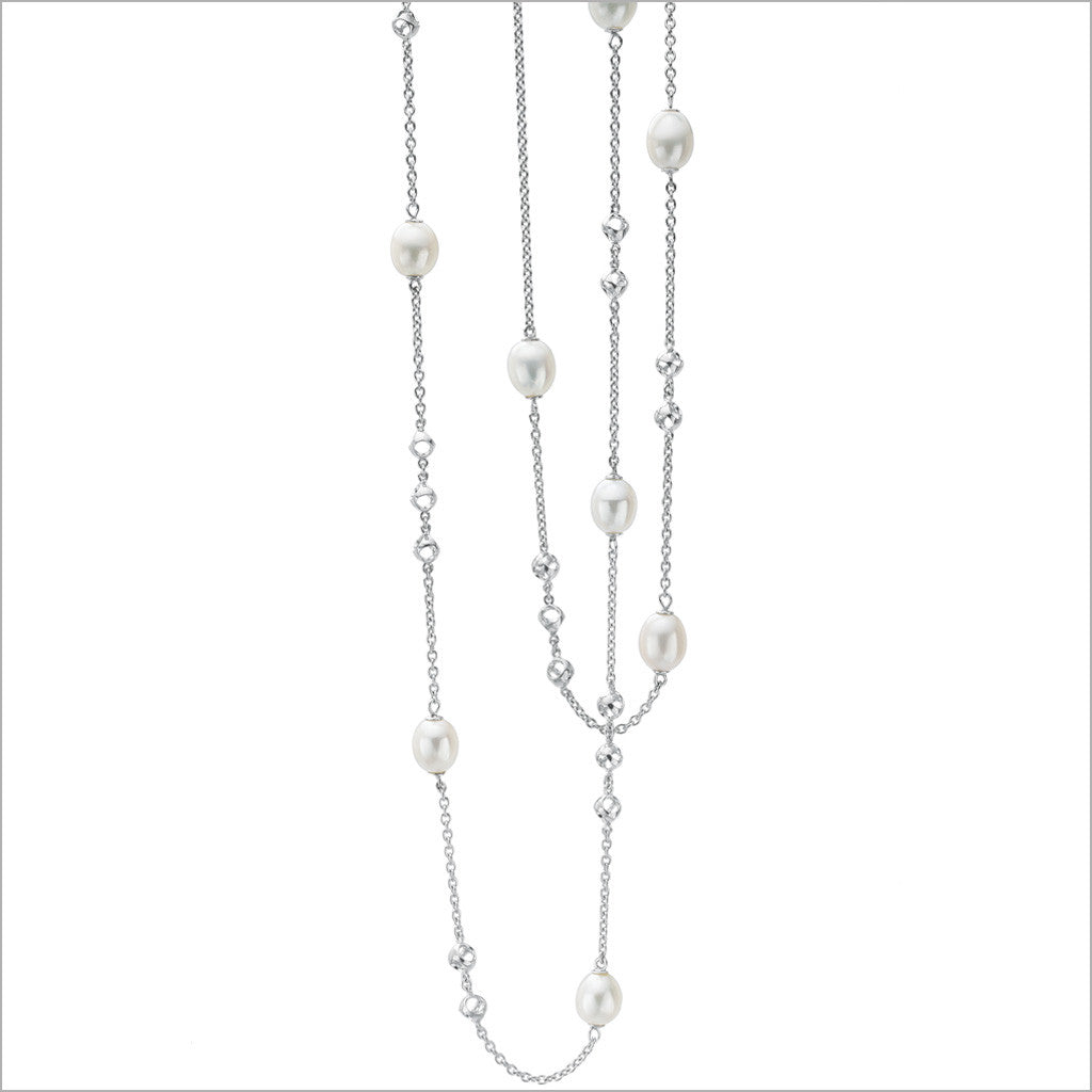 Icona Pearl 42" Necklace in Sterling Silver