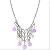 Icona Amethyst & Pearl Necklace in Sterling Silver