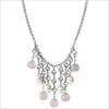 Icona Pink Quartz & Pearl Necklace in Sterling Silver